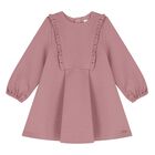 Younger Girls Pink Ruffled Dress, 1, hi-res