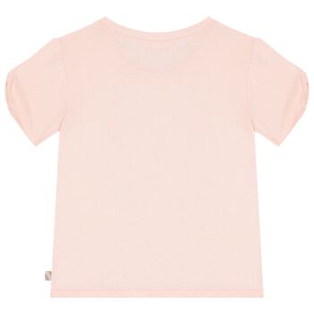 Girls Pink Butterfly Sequin T-Shirt