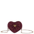 Girls Burgundy Tweed Heart Jade Handbag, 1, hi-res