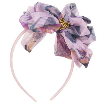 Girls Pink & Purple Bow Headband
