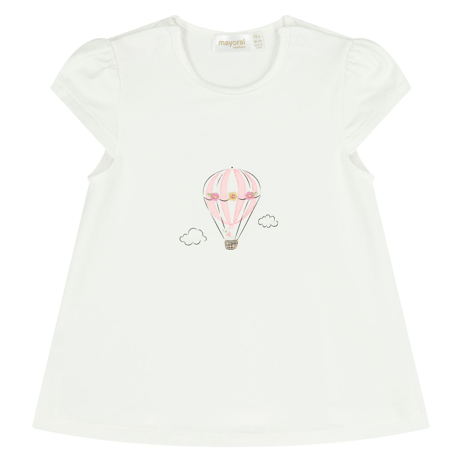 Baby Girls White & Pink Floral 3 Piece Leggings Set, 1, hi-res