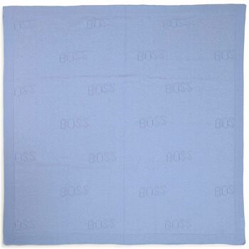 Baby Boys Blue Logo Knitted Blanket