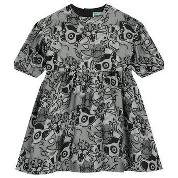 Girls Grey Safari Dress