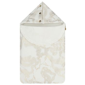 مهد خريطة جغرافية باللون الأبيض و الذهبي للفتيات 