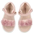 Younger Girls Pink Logo Sandals, 1, hi-res