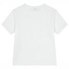 تيشيرت باللون الابيض مخطط للبنات, 1, hi-res