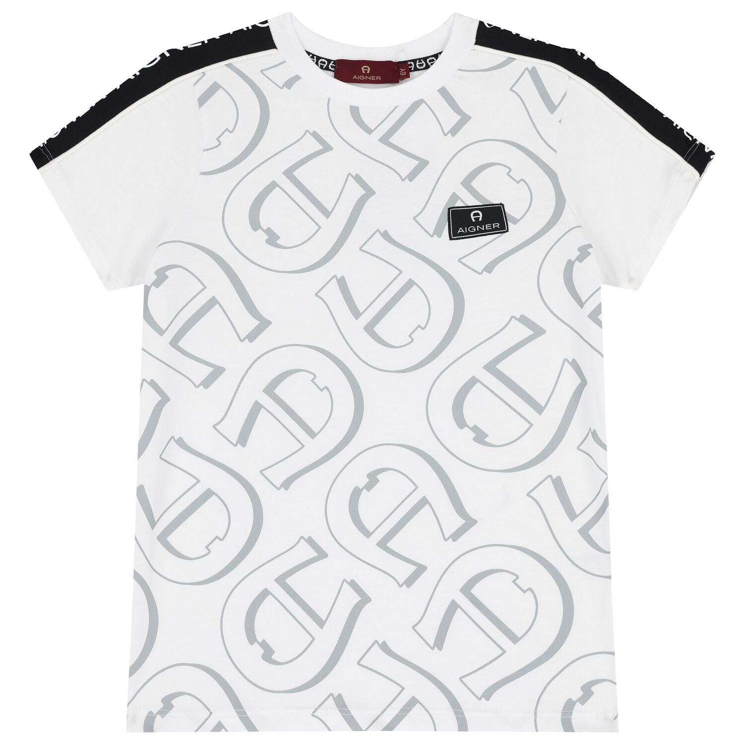 Boys White Logo T-Shirt, 1, hi-res