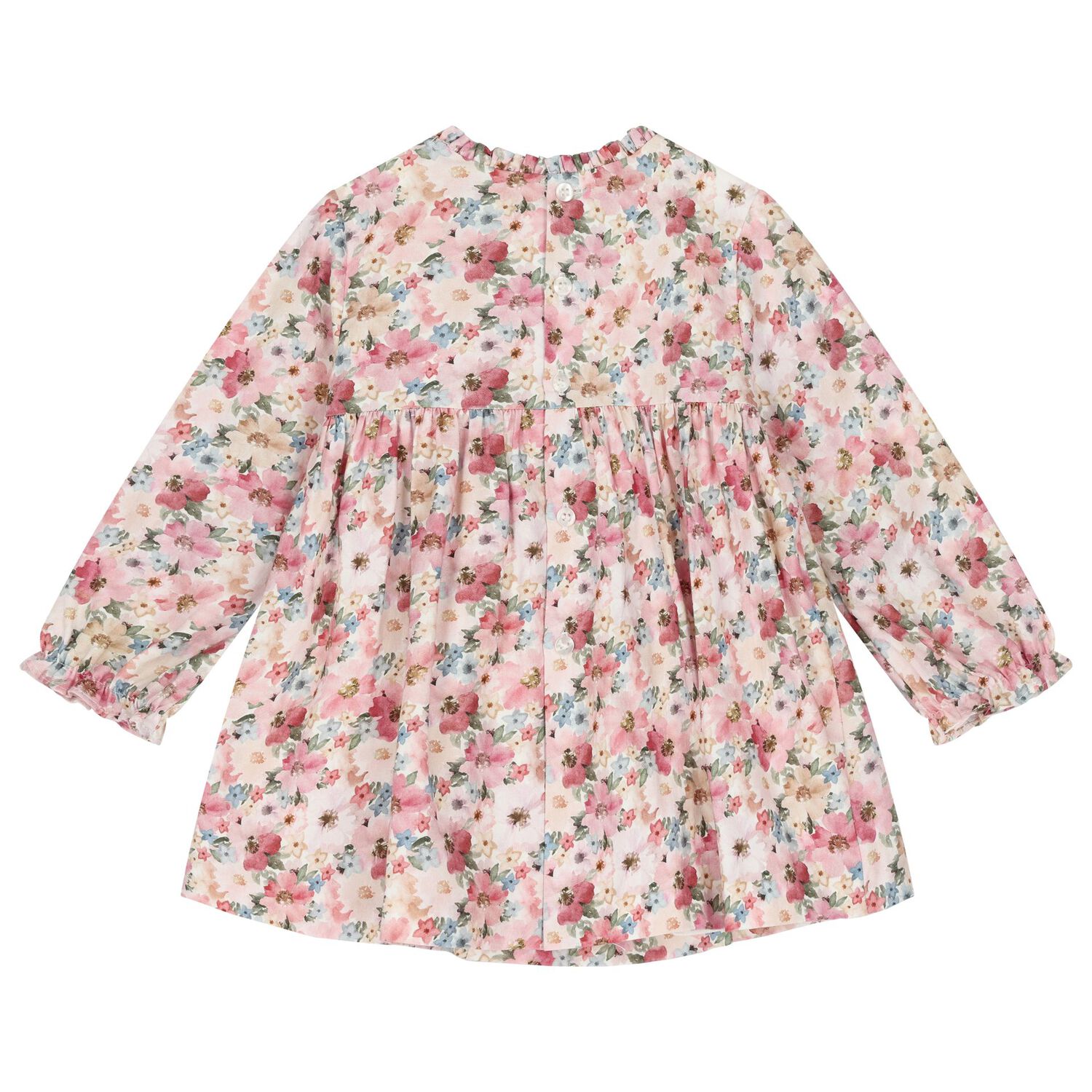 Baby Girls Pink Floral Dress, 2, hi-res