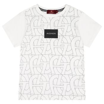 Boys White Logo T-Shirt