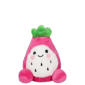 لعبة ريس فاكهة التنين الناعمة للبنات من بالم بالز باللون الوردي والأبيض (13 سم)