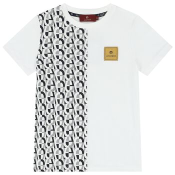 Boys White Logo T-Shirt