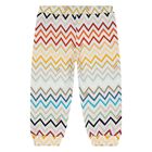 Younger Boys White & Navy Blue Zig Zag Joggers, 1, hi-res