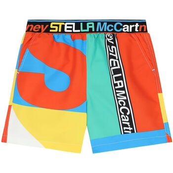 Boys Multi-Colored Logo Swim Shorts