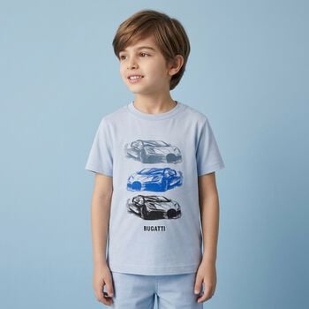 Younger Boys Blue Logo T-Shirt