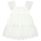 Girls White Tulle Dress, 1, hi-res