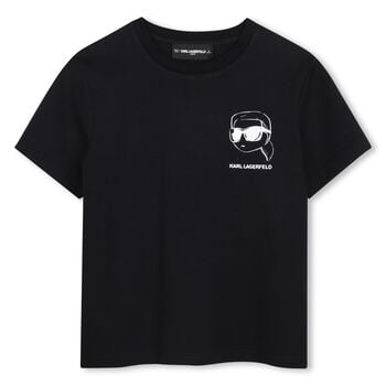 Boys Mini Me Black Ikonik Karl T-Shirt