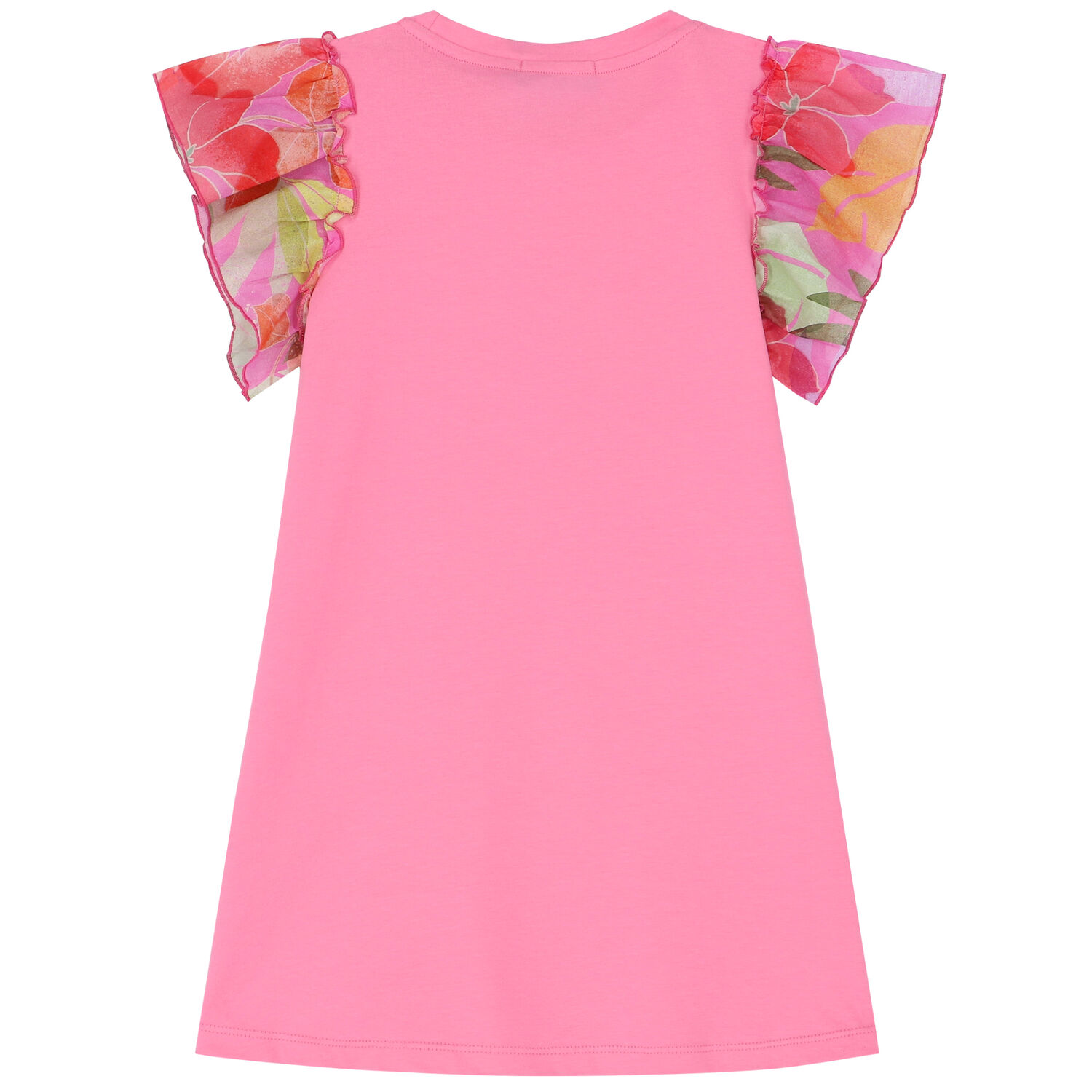 فستان بالشعار باللون الزهري, 2, hi-res