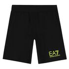 طقم أولاد شورت بالشعار باللون الأخضر نيون والأسود, 3, hi-res