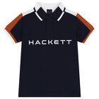 Boys Navy Blue & White Polo Shirt, 1, hi-res