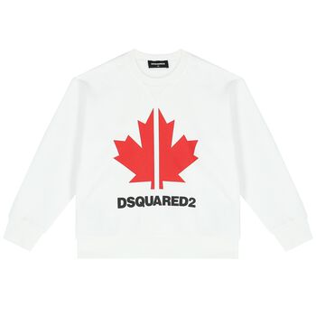 White Maple Leaf Logo Sweatshirt