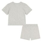 Younger Boys Grey Tiger Logo Shorts Set, 1, hi-res