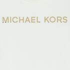 Girls Ivory & Gold Logo T-Shirt, 1, hi-res