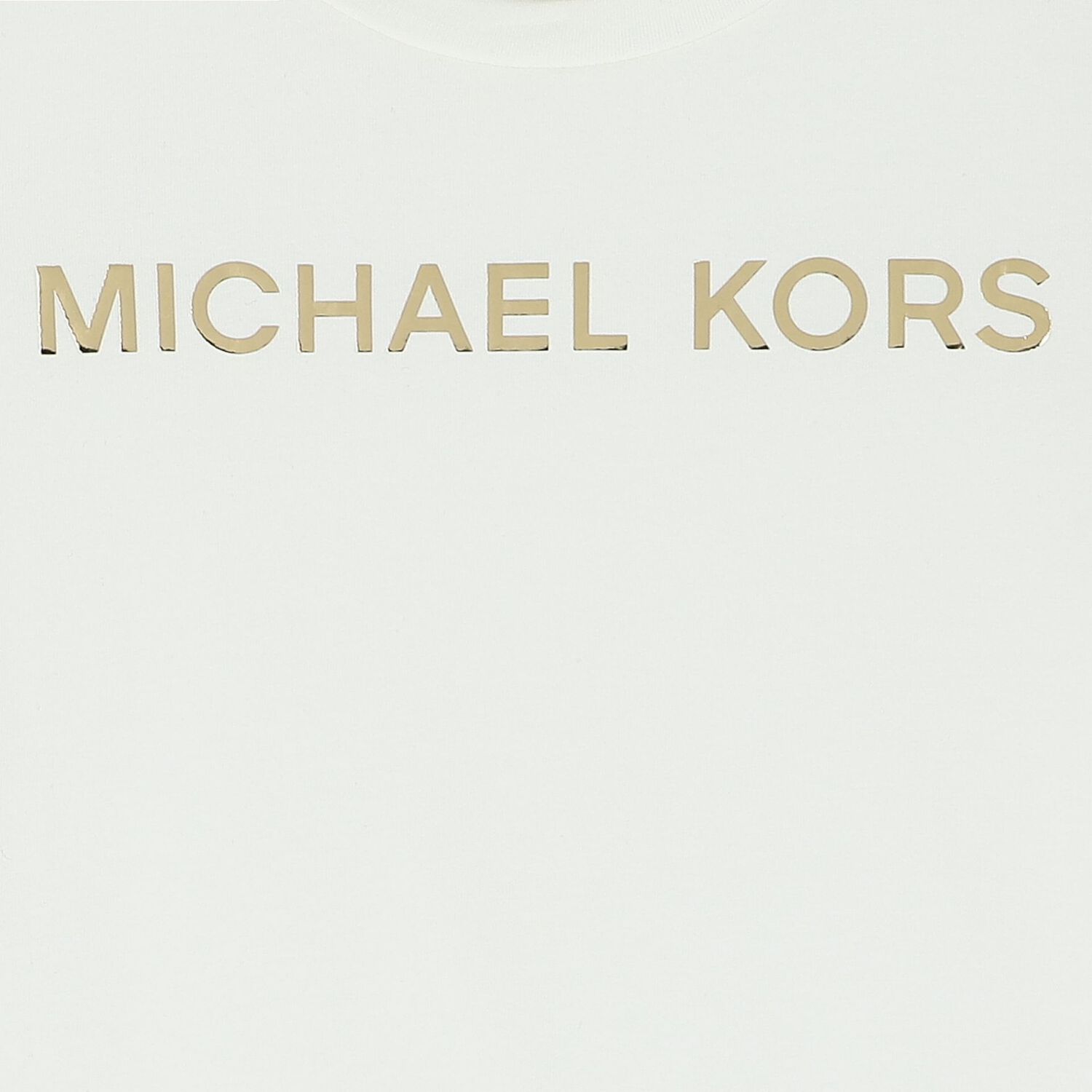 Girls Ivory & Gold Logo T-Shirt, 1, hi-res