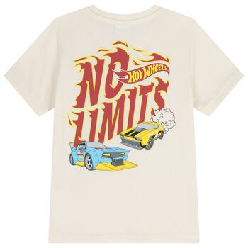 Boys Ivory Hot Wheels T-Shirt 