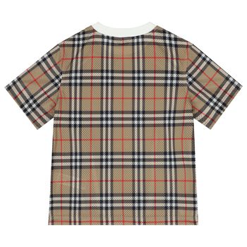 Beige Check T-Shirt