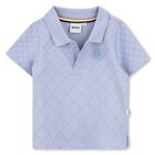 Younger Boys Blue Logo Polo Shirt, 1, hi-res