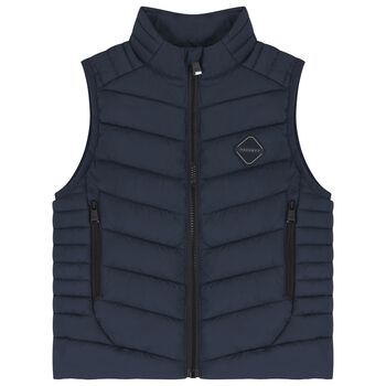 Boys Navy Blue Puffer Gilet