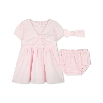 Baby Girls Pink Logo Dress Set