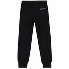 Boys Black Thunderbolt Joggers, 1, hi-res