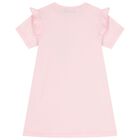 فستان بناتي باللون الوردي مزين بشعار الحقيبة, 3, hi-res