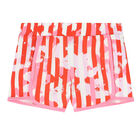 Girls Pink, Red & White Striped Shorts, 1, hi-res