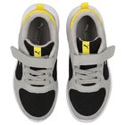 Boys Grey & Black Fun Racer 2 AC Trainers, 1, hi-res