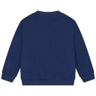 Boys Blue Robot Sweatshirt, 1, hi-res