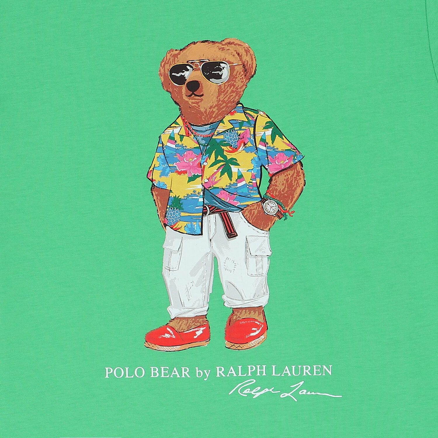 Boys Green Polo Bear T-Shirt, 1, hi-res