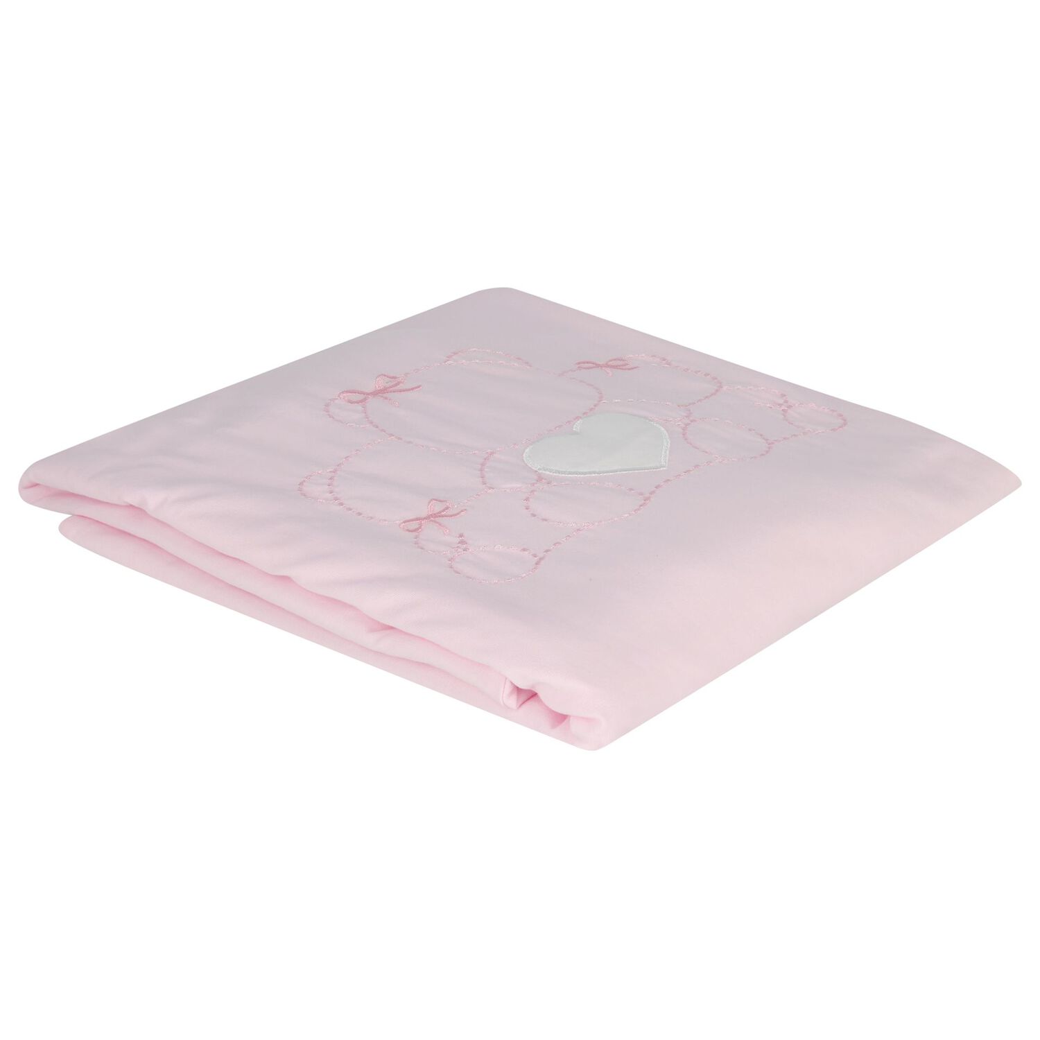Baby Girls Pink Teddy Bear Blanket, 1, hi-res