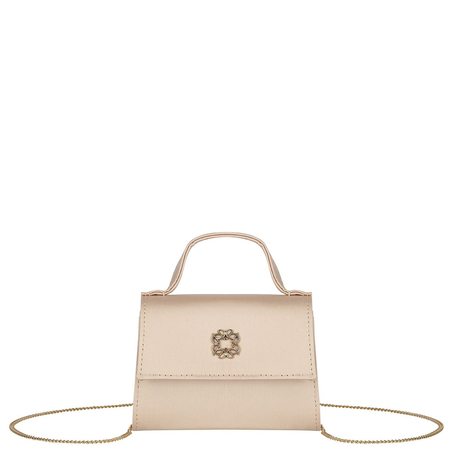Girls Beige Crepe Handbag, 3, hi-res