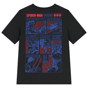 Boys Black Marvel T-Shirt