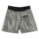 Girls Green Logo Sequin Shorts, 1, hi-res