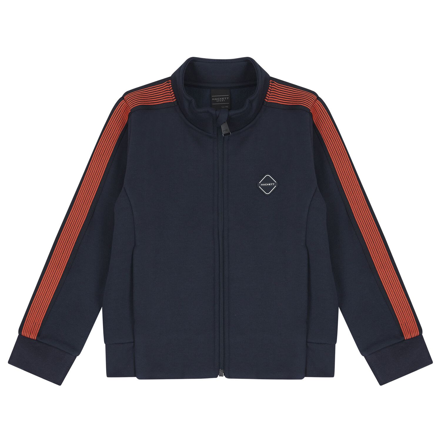 Boys Navy Blue Logo Zip Up Top, 1, hi-res image number null