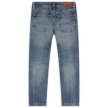 Boys Blue Logo Denim Jeans