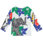 تيشيرت بالشعار باللون الأبيض للأولاد, 1, hi-res