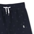 Boys Navy Blue Logo Shorts, 1, hi-res