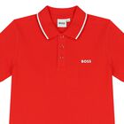Boys Red Logo Polo Shirt, 4, hi-res