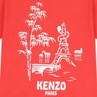 Red Eiffel Tower & Tiger Tail Logo T-Shirt, 1, hi-res