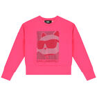 Girls Pink Choupette Logo Sweatshirt, 1, hi-res
