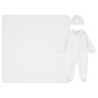 White Pom Pom Babygrow Gift Set, 2, hi-res